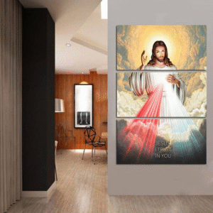 Tranh Treo Tường Tráng Gương Pha Lê Cao Cấp Công Giáo Trang Trí Phòng Thờ Phòng Khách TBB029
