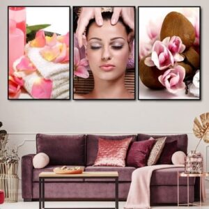 Tranh Treo Tường Tráng Gương Pha Lê Cao Cấp Hoa Lan Nghệ Thuật Trang Trí Spa Sang Trọng Hiện Đại TBB067