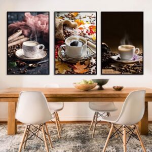 Tranh Treo Tường Tráng Gương Pha Lê Cao Cấp Tách Cà Phê Trang Trí Quán Cà Phê Sang Trọng Hiện Đại TBB069