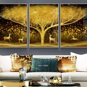 Tranh Treo Tường Tráng Gương Pha Lê Cao Cấp Tranh Phong Cảnh Trang Trí Phòng Khách Sang Trọng Hiện Đại TBB0010