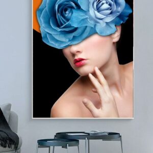Tranh Treo Tường Tráng Gương Pha Lê Cao Cấp Tranh Cô Gái Trang Trí Phòng Khách Salon Nail SPA Sang Trọng Hiện Đại CN0025