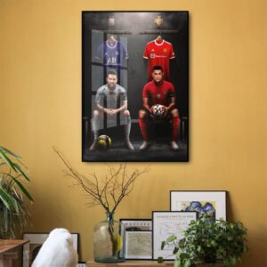 Tranh Treo Tường Tráng Gương Pha Lê Cao Cấp Tranh Cầu Thủ Ronaldo Trang Trí Phòng Khách Phòng Làm Việc CT0010