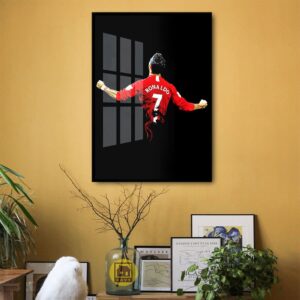 Tranh Treo Tường Tráng Gương Pha Lê Cao Cấp Tranh Cầu Thủ Ronaldo Trang Trí Phòng Khách Phòng Làm Việc CT0026