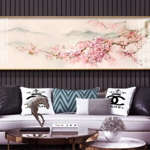 Tranh Treo Tường Tráng Gương Pha Lê Cao Cấp Tranh Hoa 3D Sang Trọng Hiện Đại Trang Trí Phòng Khách Phòng Ngủ H023