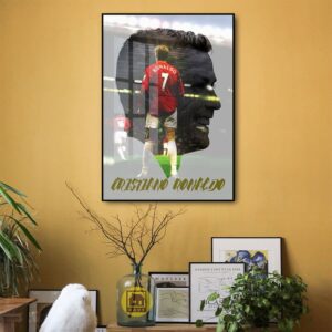 Tranh Treo Tường Tráng Gương Pha Lê Cao Cấp Tranh Cầu Thủ Ronaldo Trang Trí Phòng Khách Phòng Làm Việc CT0023