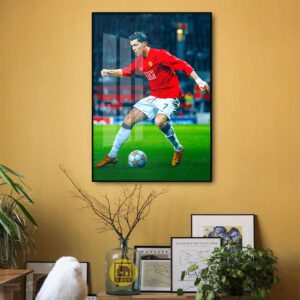 Tranh Treo Tường Tráng Gương Pha Lê Cao Cấp Tranh Cầu Thủ Ronaldo Trang Trí Phòng Khách Phòng Làm Việc CT0022