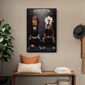 Tranh Treo Tường Tráng Gương Pha Lê Cao Cấp Tranh Cầu Thủ Messi Trang Trí Phòng Khách Phòng Làm Việc CT005