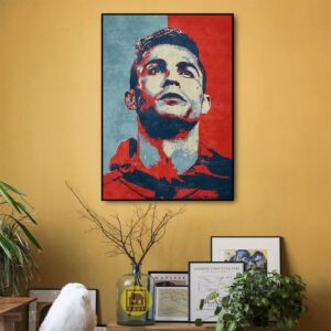 Tranh Treo Tường Tráng Gương Pha Lê Cao Cấp Tranh Cầu Thủ Ronaldo Trang Trí Phòng Khách Phòng Làm Việc CT0021