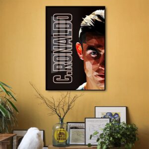 Tranh Treo Tường Tráng Gương Pha Lê Cao Cấp Tranh Cầu Thủ Ronaldo Trang Trí Phòng Khách Phòng Làm Việc CT0038