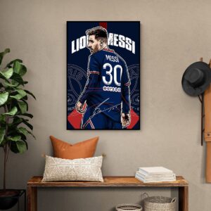 Tranh Treo Tường Tráng Gương Pha Lê Cao Cấp Tranh Cầu Thủ Messi Trang Trí Phòng Khách Phòng Làm Việc CT0015