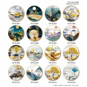 Tranh Treo Tường Tráng Gương Pha Lê Cao Cấp Bộ Sưu Tập Tranh Tròn Trang Trí Phòng Khách, Hiện Đại TR00106