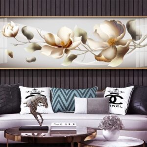 Tranh Treo Tường Tráng Gương Pha Lê Cao Cấp Tranh Hoa 3D Sang Trọng Hiện đại Trang Trí Phòng Khách Phòng ngủ H054