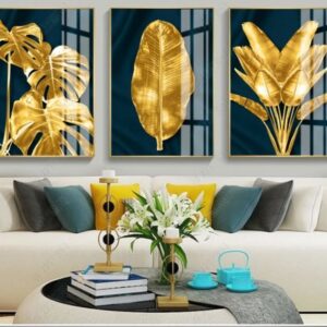 Tranh Treo Tường Tráng Gương Pha Lê Cao Cấp Tranh Phong Cách Bắc Âu Trang Trí Phòng Khách Hiện Đại BA01