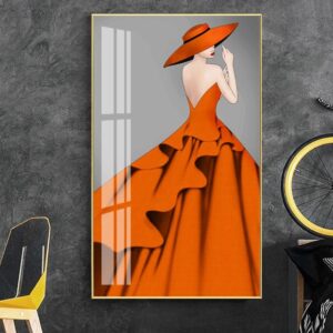 Tranh Treo Tường Tráng Gương Pha Lê Cao Cấp Tranh Cô Gái Trang Trí Phòng Khách Salon Nail SPA Sang Trọng Hiện Đại CN0065