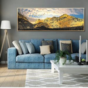 Tranh Treo Tường Tráng Gương Pha Lê Cao Cấp Tranh Phong Cảnh Trang Trí Phòng Khách Sang Trọng Hiện Đại TN0010