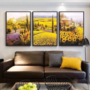 Tranh Treo Tường Tráng Gương Pha Lê Cao Cấp Tranh Phong Cảnh Trang Trí Phòng Khách Sang Trọng Hiện Đại TBB2491
