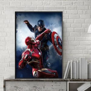 Tranh Treo Tường Tráng Gương Pha Lê Cao Cấp Marvel Trang Trí Phòng Khách Phòng Ngủ Sang Trọng Hiện Đại MV125