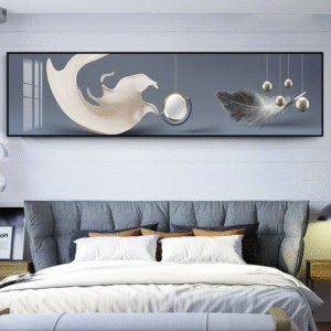 Tranh Treo Tường Tráng Gương Pha Lê Cao Cấp Tranh Trừu Tượng 3D Sang Trọng Hiện đại Trang Trí Phòng ngủ TT058