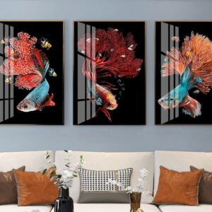 Tranh Canvas Tranh Tráng Gương Pha Lê Cao Cấp Tranh hiện đại Trang Trí Phòng Khách Phòng Ngủ Sang Trọng Hiện Đại THĐ009