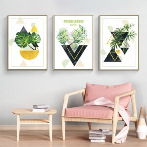 Tranh Canvas Tranh Tráng Gương Pha Lê Cao Cấp Lá Cây Nghệ Thuật Trang Trí Phòng Khách Sang Trọng Hiện Đại THĐ0008
