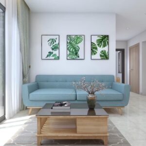 Tranh Treo Tường Tráng Gương Pha Lê Cao Cấp " Lá Cây Nhiệt Đới ” Trang Trí Phòng Khách,  Sang Trọng, Hiện Đại / THĐ.0158