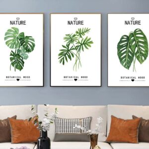 Tranh Treo Tường Tráng Gương Pha Lê Cao Cấp   Lá Cây Nhiệt Đới   Trang Trí Phòng Khách  Sang Trọng Hiện Đại  THĐ0163