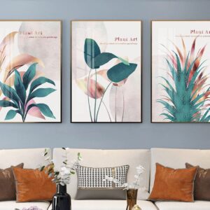 Tranh Treo Tường Tráng Gương Pha Lê Cao Cấp  Lá Cây Nhiệt Đới  Trang Trí Phòng Khách  Sang Trọng Hiện Đại  THĐ0171
